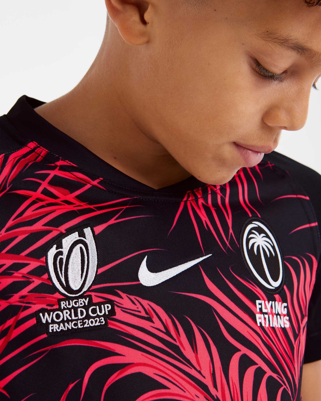 Nike Kids' Rugby World Cup 2023 Fiji Away Stadium Jersey - Black